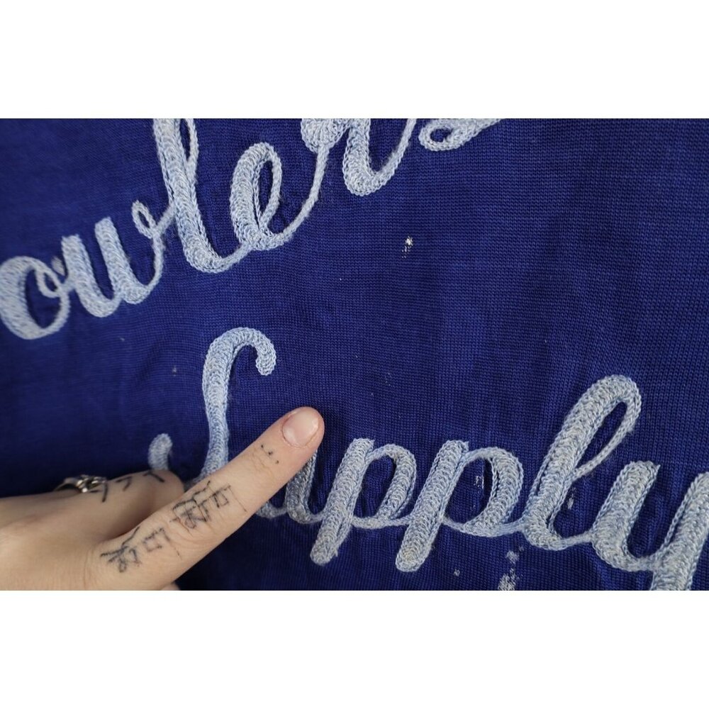 Vtg 40s 50s Felco Mens Xl Distressed Rayon Knit C… - image 5